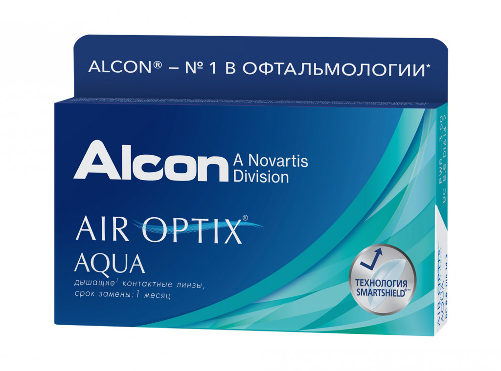 Контактные линзы Air Optix Aqua (6 линз) 